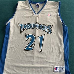 Kevin Garnett Minnesota Timberwolves Champion Size 40 NBA Size Medium